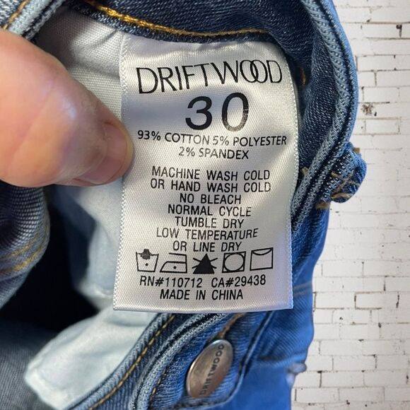 DRIFTWOOD Jackie High Rise Blue Jeans 30/30 - Picture 4 of 4